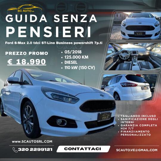 Ford S-Max 2.0 tdci ST-Line Business s&s 150cv powershift 7p.ti