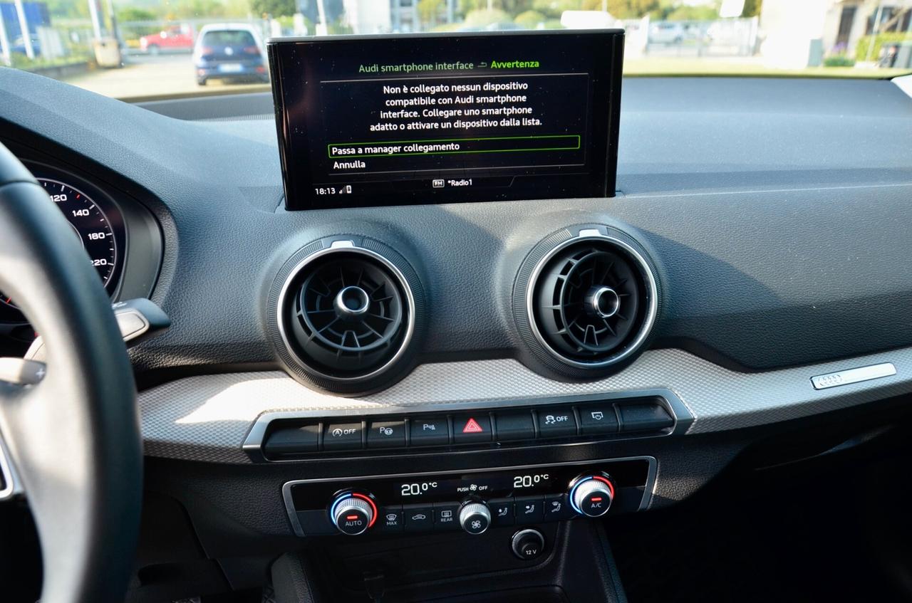 AUDI Q2 35 1.5 TFSI BUSINESS ADVANCED 150cv S-TRONIC, GAR. AUDI 4/27, SERVICE AUDI, UNICOPROPRIETARIO, UFF ITALIANA, GANCIO TRAINO, APPLE ANDROID, PERMUTE