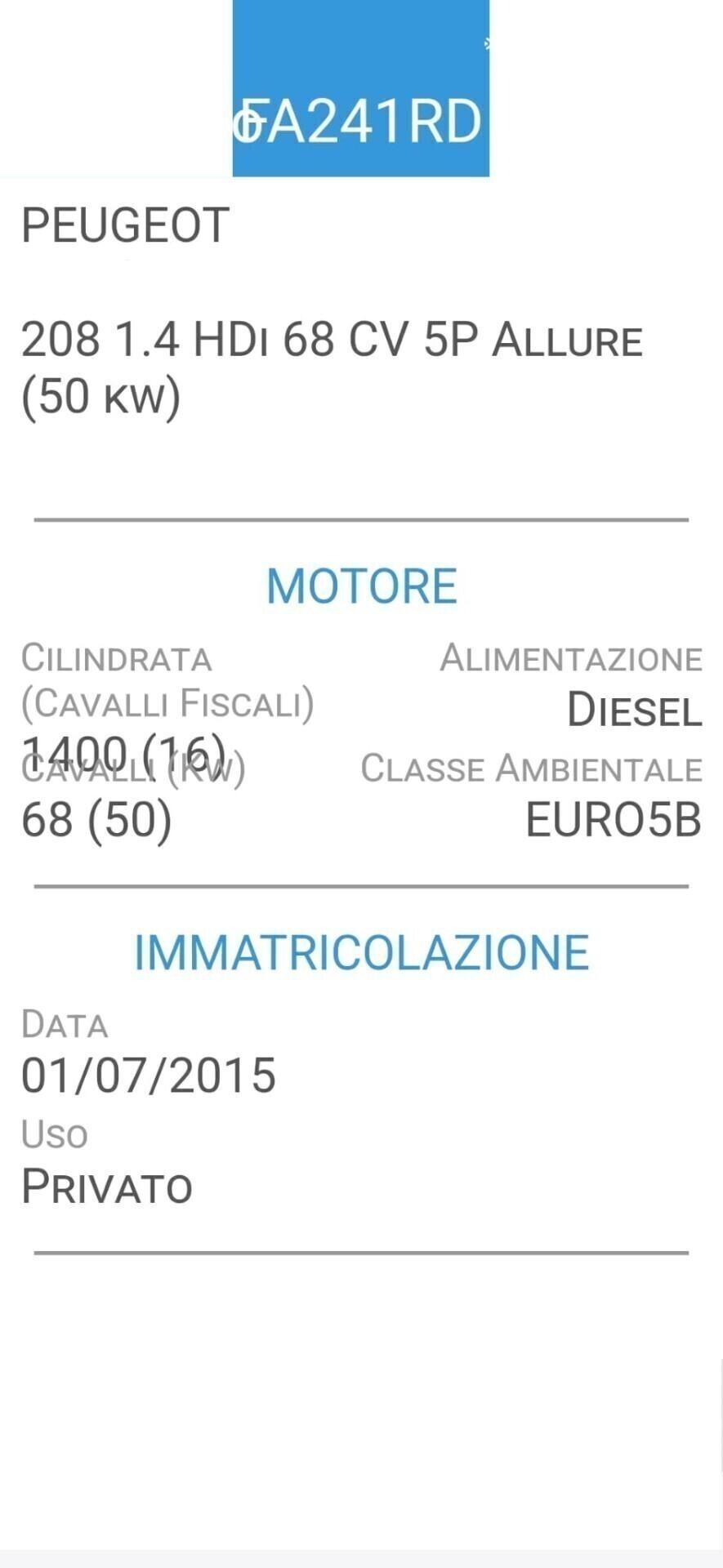 Peugeot 208 1.4 HDI-UNICO PROPRI-TAGLIANDI PEUGEOT