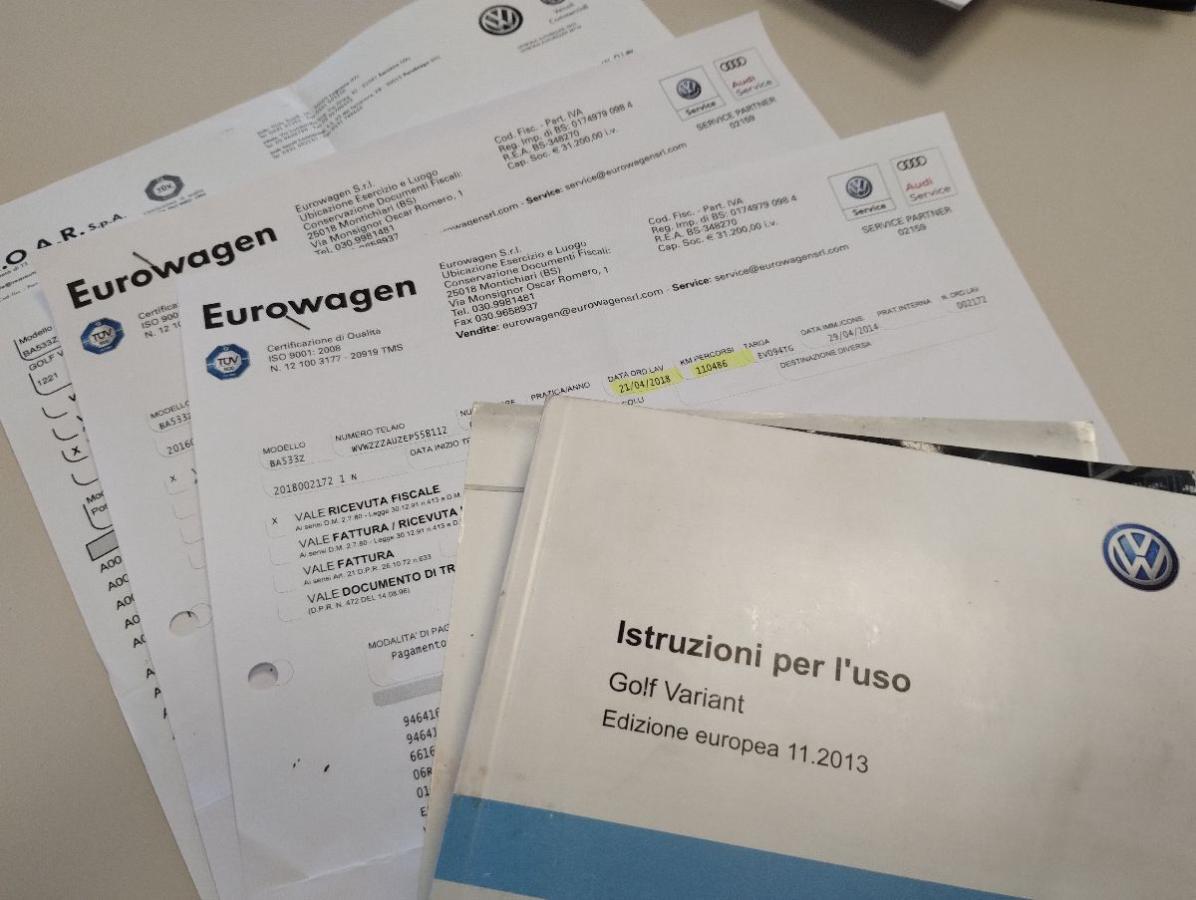 VOLKSWAGEN Golf Variant 1.6 TDI 110 DSG X NEO-PATEN - EURO6/B - RATA DA 119EURO