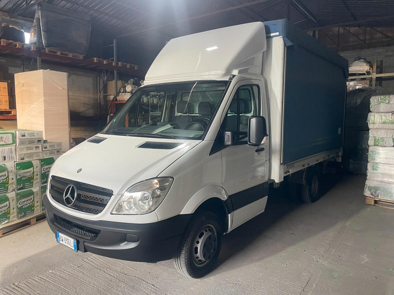 MERCEDES SPRINTER 411 CENTINATO CON TELO SCORREVOLE E PEDANA IDRAULICA DHOLLANDIA 10 QUINTALI