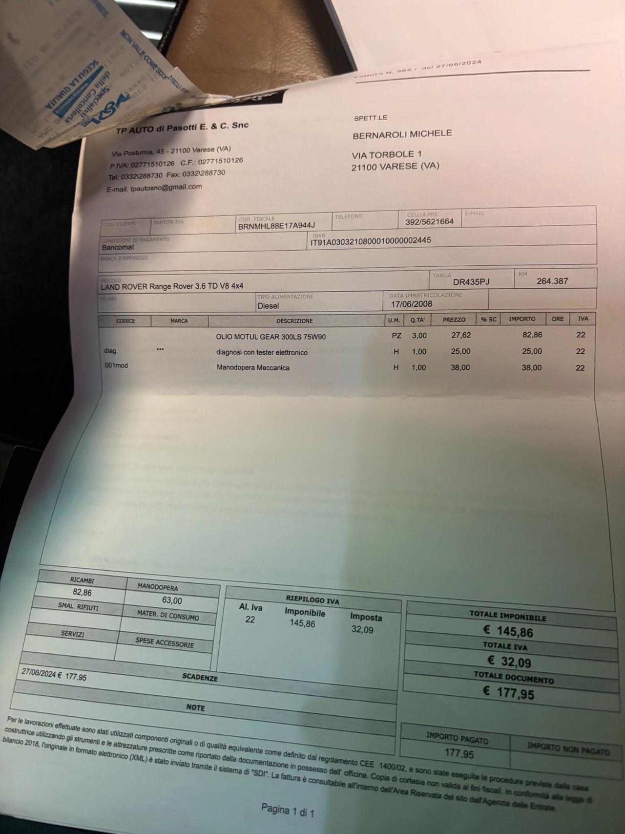 Land Rover Range Rover 3.6 tdV8 Vogue auto*GANCIO TRAINO *