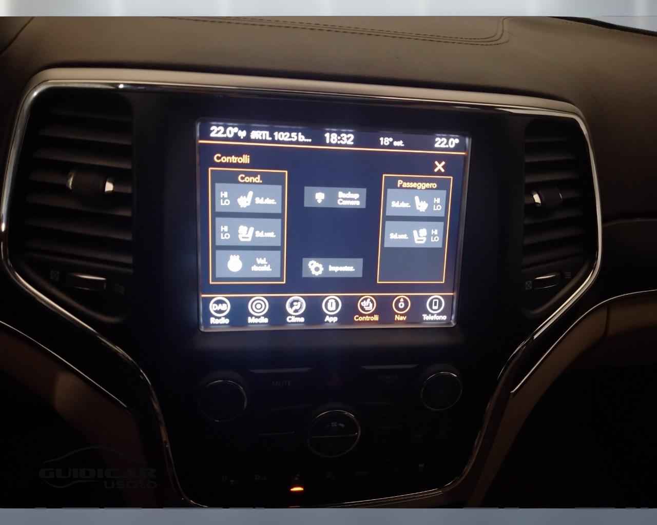 JEEP Grand Cherokee IV 2017 - Grand Cherokee 3.0 V6 Overland 250cv auto my18 E6d