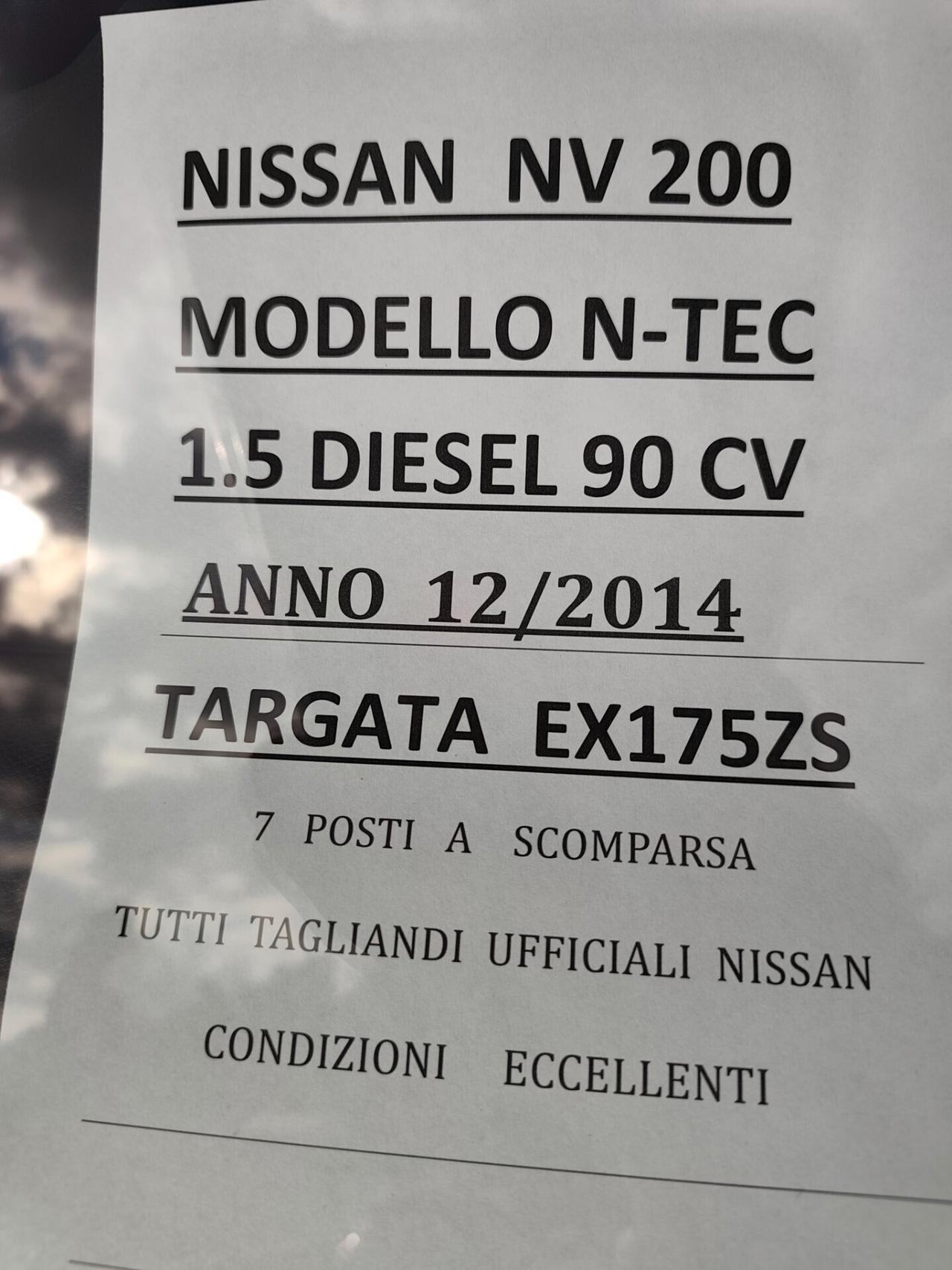 Nissan NV200 evalia 1.5 dCi 7 POSTI