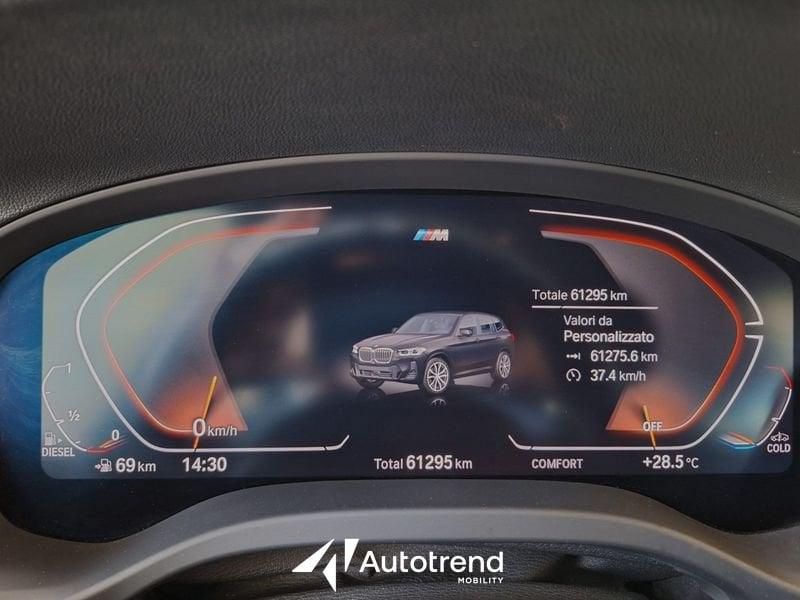 BMW X3 xDrive 20d 190 CV Mild Hybrid 48V Automatica NAVI LED Msport