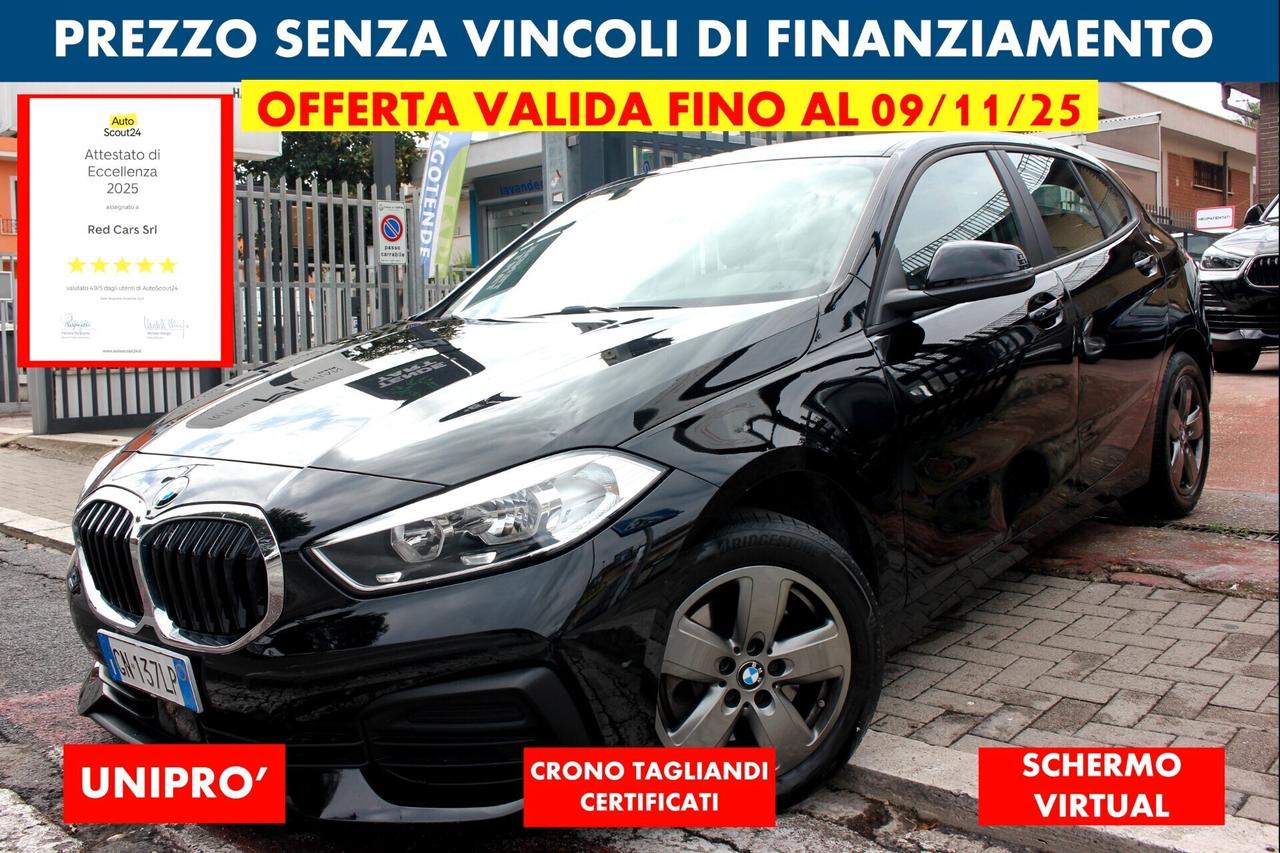 BMW 116 D AUTOMATICA *PREZZO VERO* VIRTUAL CRONO TAGLIANDI