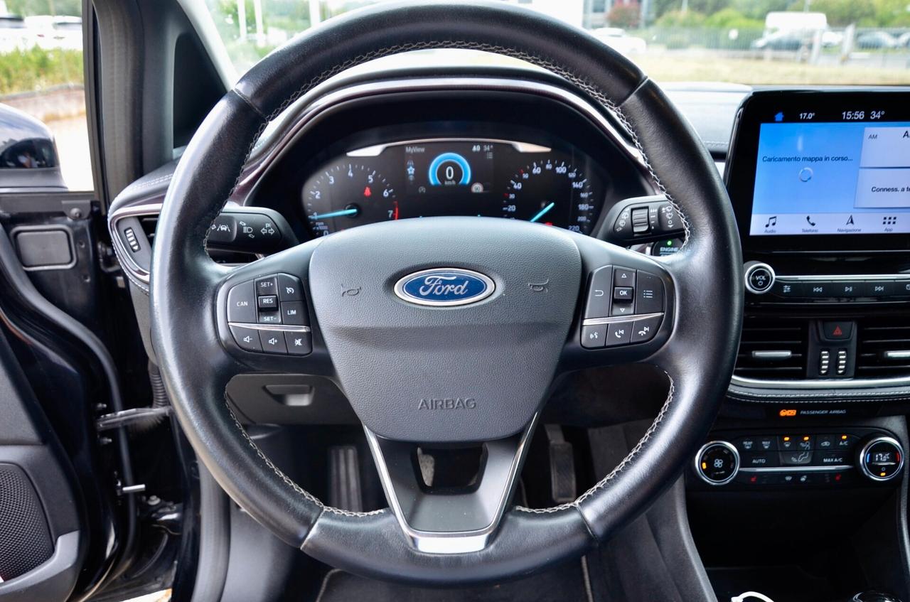 FORD FIESTA 5p 1.0 ECOBOOST VIGNALE 100cv, EURO 6D-TEMP, UFF ITALIANA, APPLE ANDROID, RETRO, PERMUTE