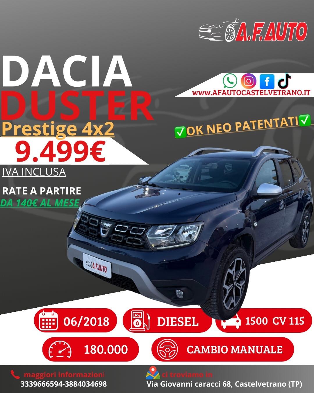 Dacia Duster 1.5 dCi 8V 110 CV 4x4 Prestige