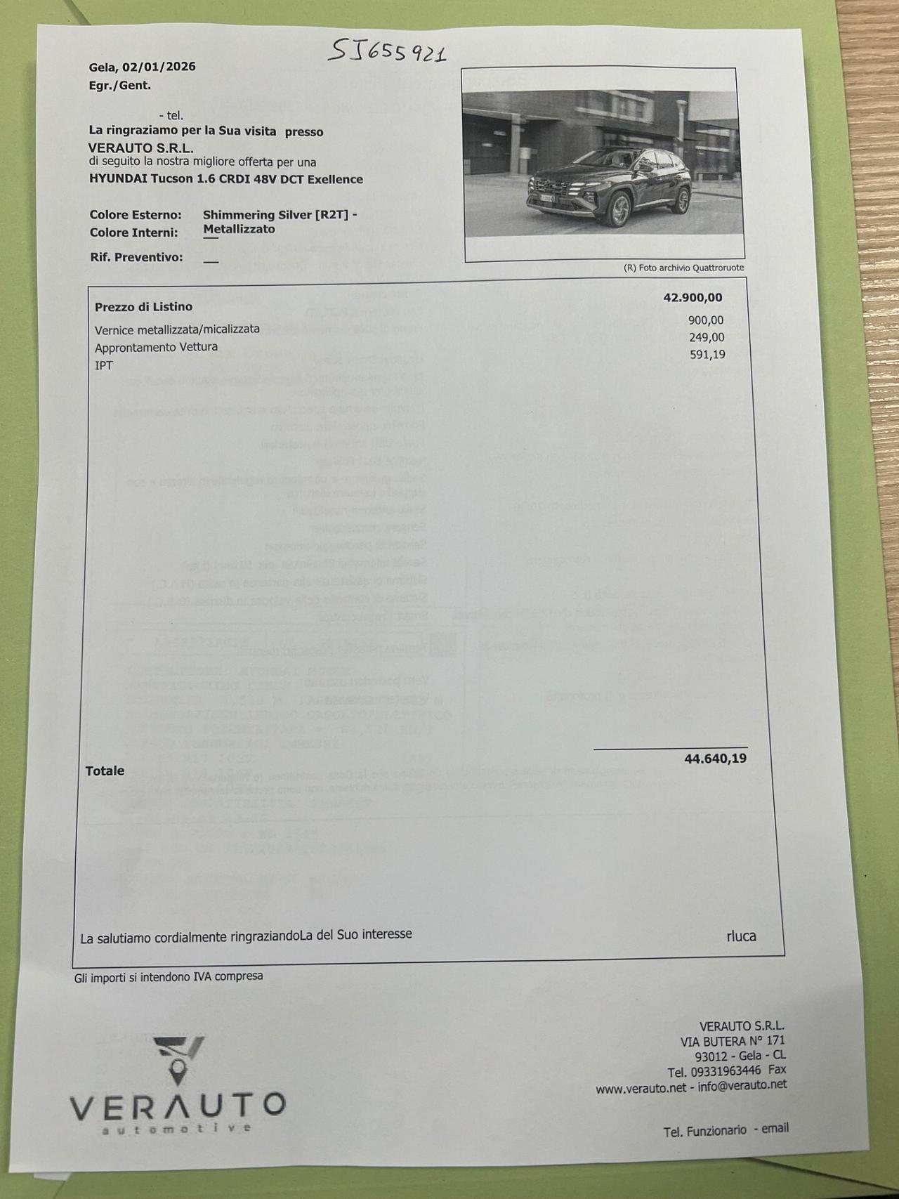 Hyundai TUCSON 1.6d Exellence OFFERTA T-STOCK PREZZO IMPERDIBILE