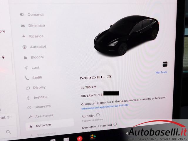 TESLA Model 3 RWD 300CV RESTYLING 491KM AUTONOMIA Pompa di Calor