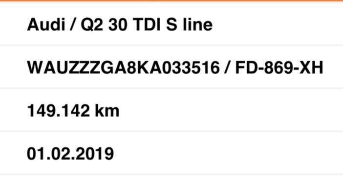 AUDI Q2 SLINE 1.6 TDI 116 CV DSG7