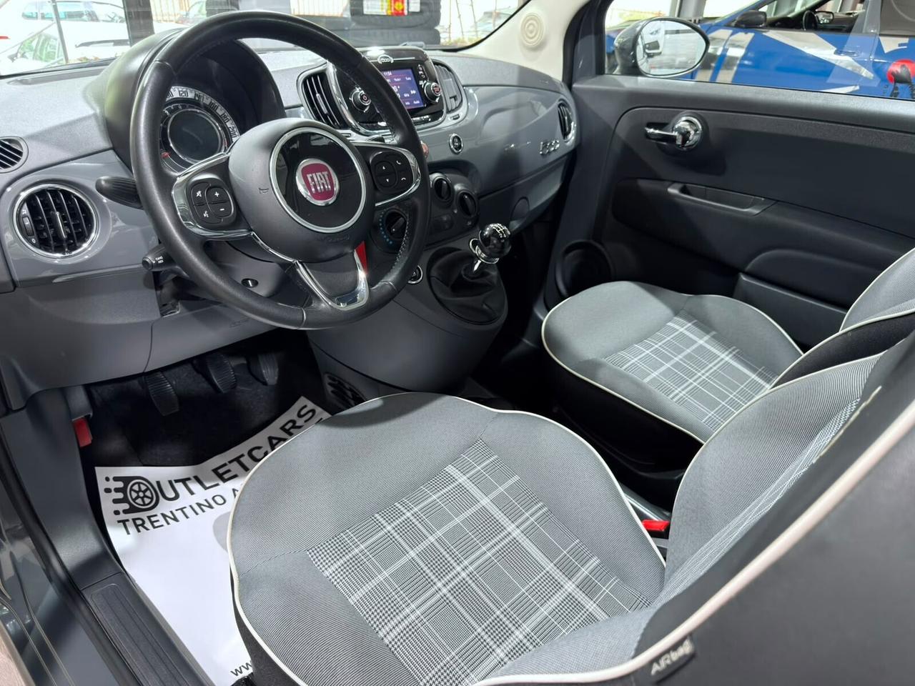 FIAT 500 1.2 69CV TETTO PANORAMICO - NEOPATENTATI