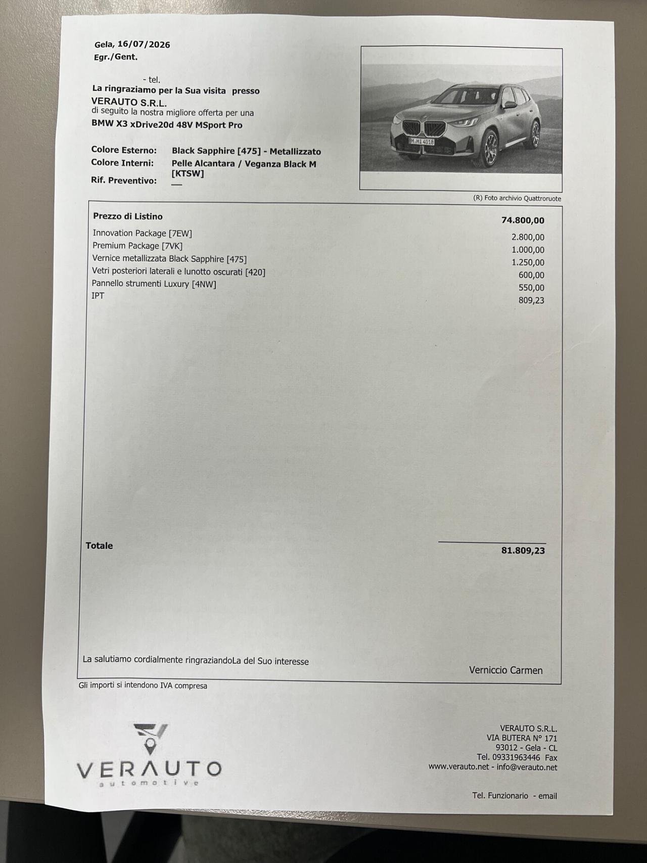 BMW X3 xdrive20d MSport Pro auto - SUPER OFFERTA T-STOCK