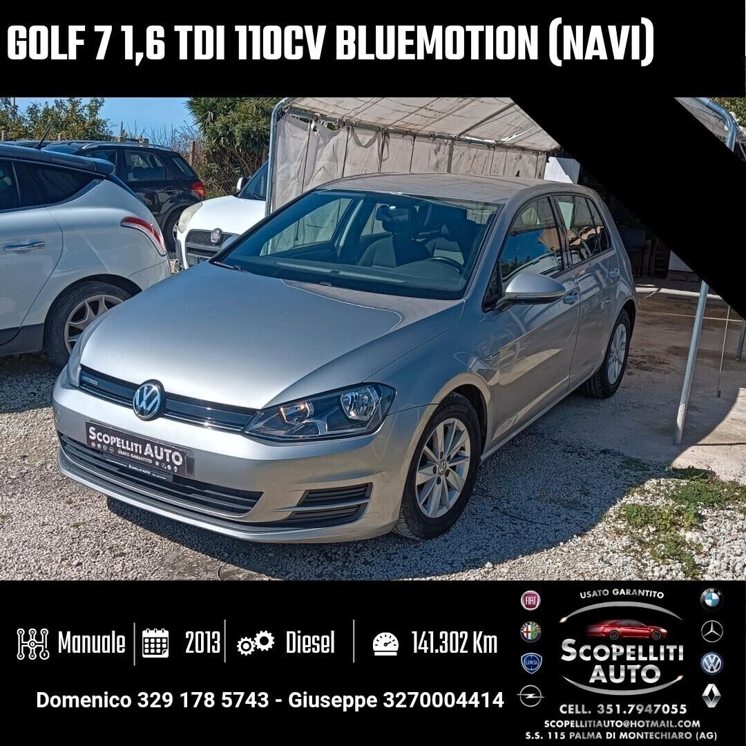 Golf 7 1.6 TDI 110cv BlueMotion (NAVI)