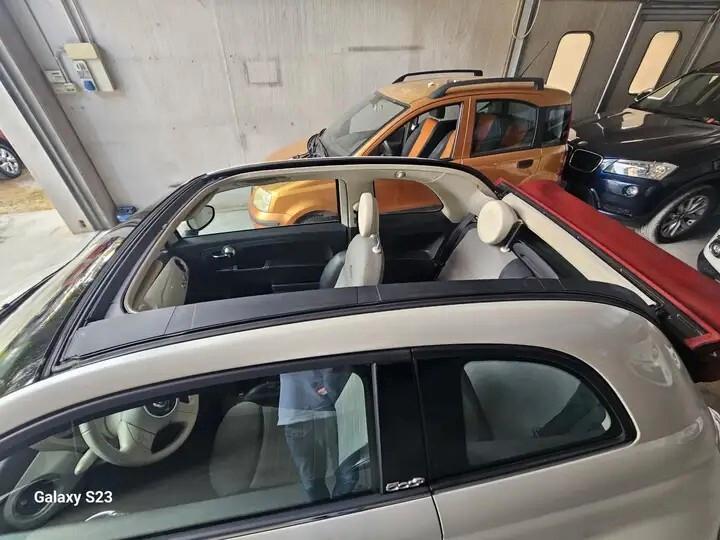 FIAT 500C 1.2 Lounge | Solo 63.000 km | Bianco Perla & Capote Rossa