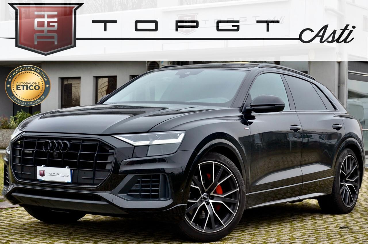 AUDI Q8 50 3.0 TDI MHEV S-LINE QUATTRO TIPTRONIC 286cv, TUTTI SERVICE UFF AUDI, UFF ITALIANA, EURO 6D, ASSE POST STERZANTE, TETTO, 22", PERMUTE