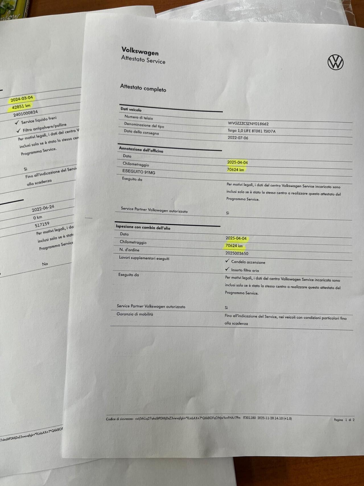 Volkswagen Taigo 1.0 TSI 110 CV DSG Life 07/2022