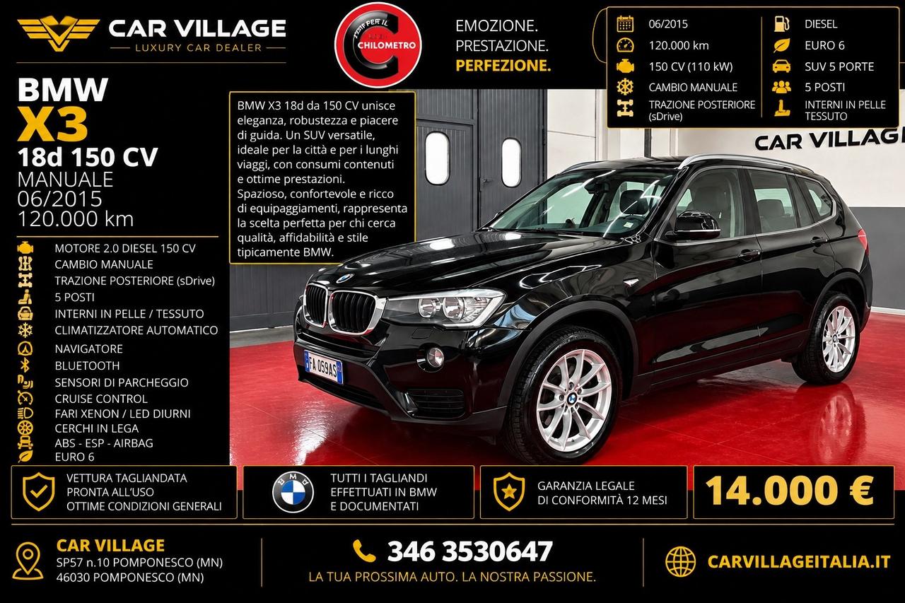 Bmw X3 sDrive18d