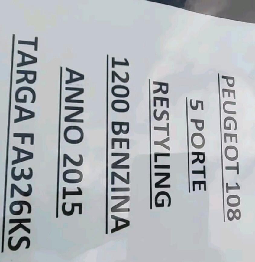 Peugeot 108 BENZINA KM 109000