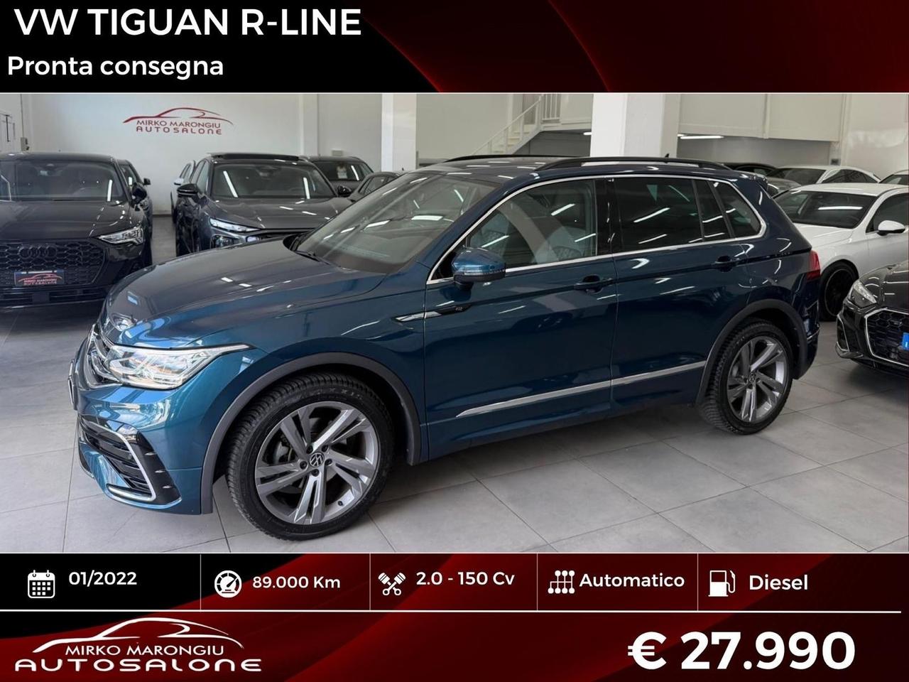 VW Tiguan 2.0 TDI 150 CV SCR DSG R-Line FINANZIABILE