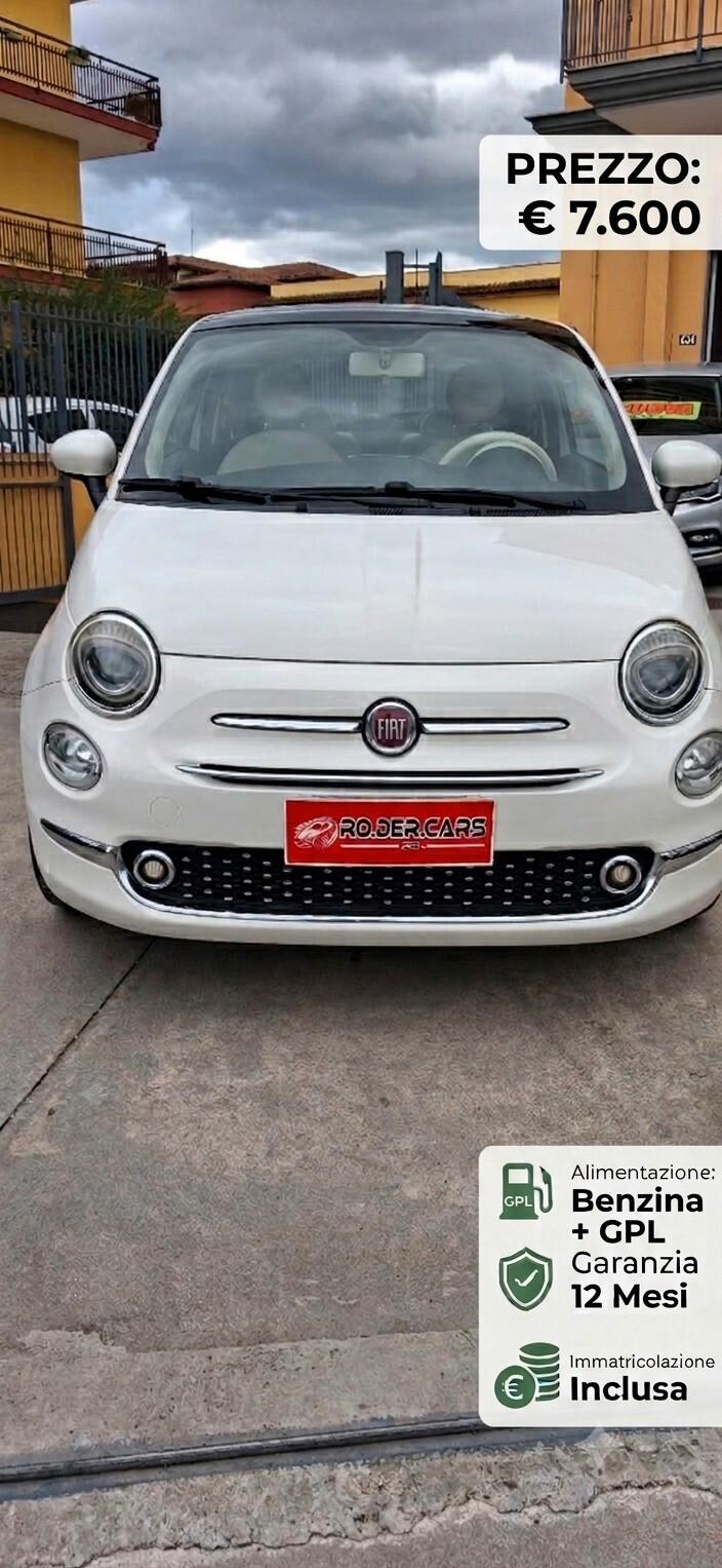 Fiat 500 1.2 BENZINA / GPL EASYPOWER LOUNGE 70CV – NEOPATENTATI