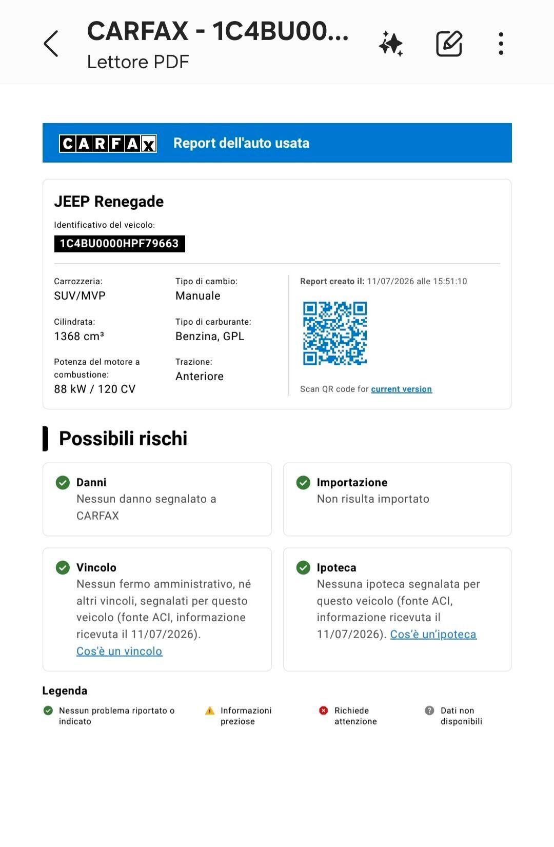 Jeep Renegade 1.4 T-Jet 120 CV GPL Longitude