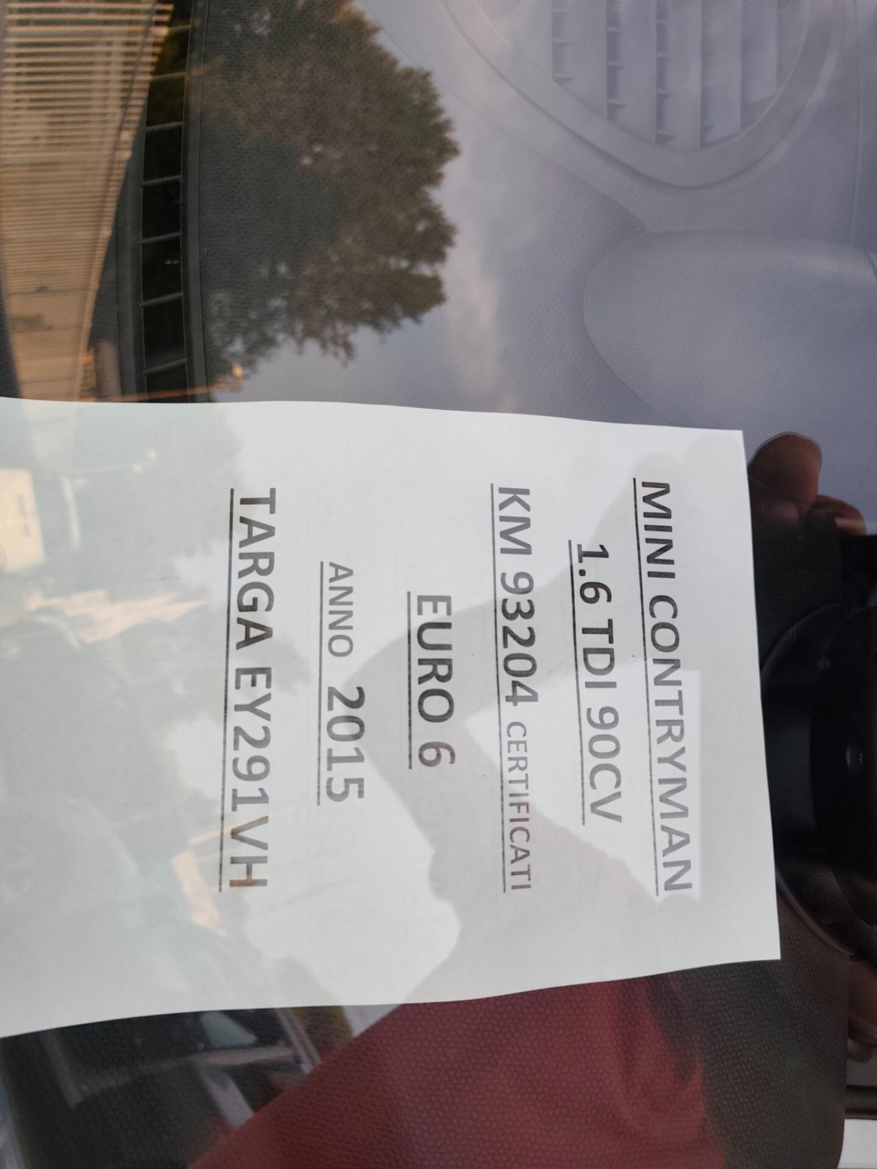 Mini Countryman 1.6 DIESEL KM 94000 EURO 6