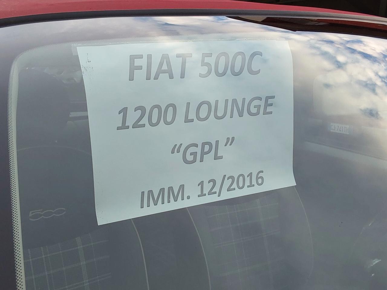 Fiat 500 C 1.2 69CV Lounge Cabrio con GPL