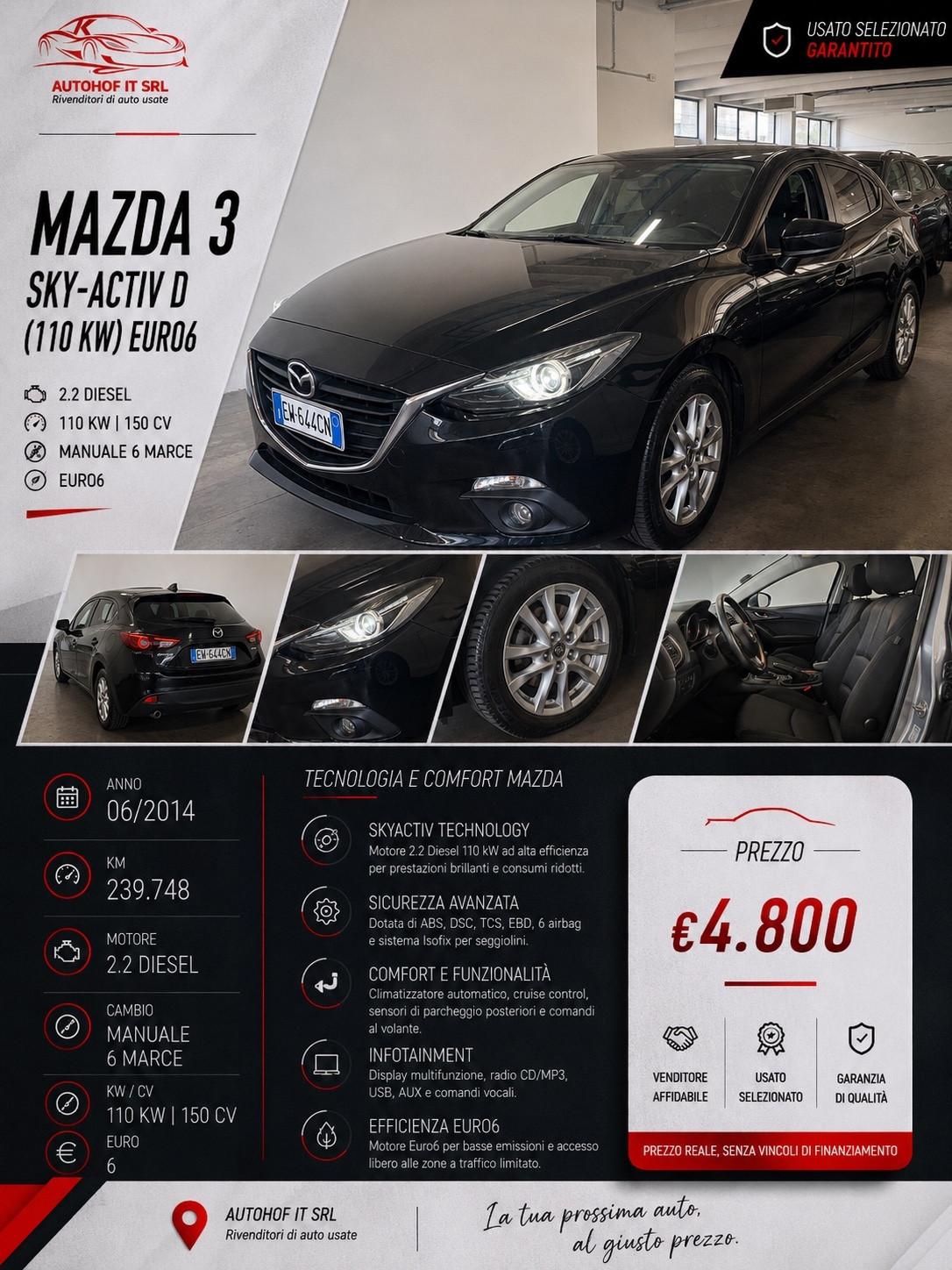 Mazda 3 2.2 Skyactiv-D Exceed