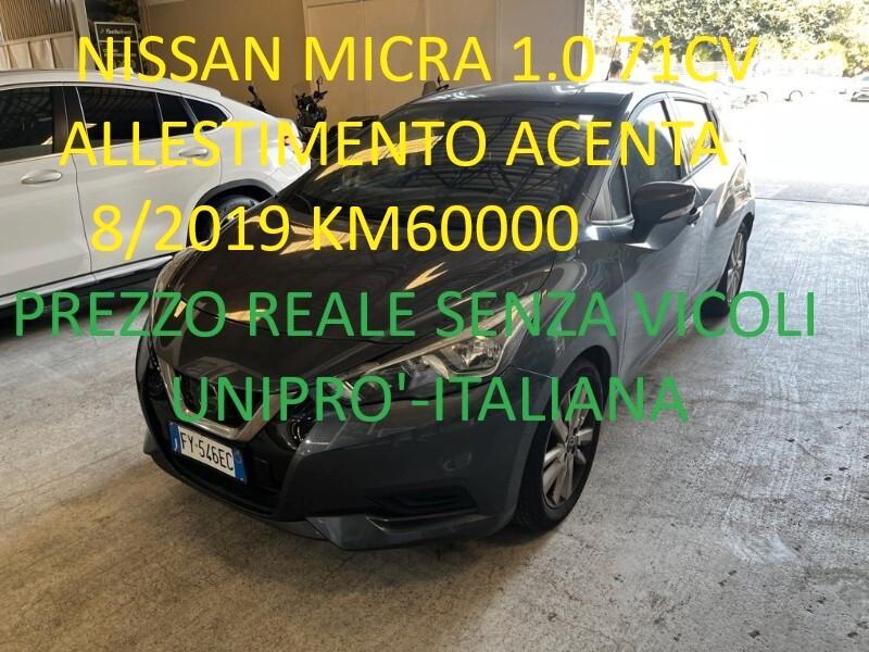 Nissan Micra 1.0 72CV ACENTA **PREZZO REALE**UNIPRO'**GARANZIA