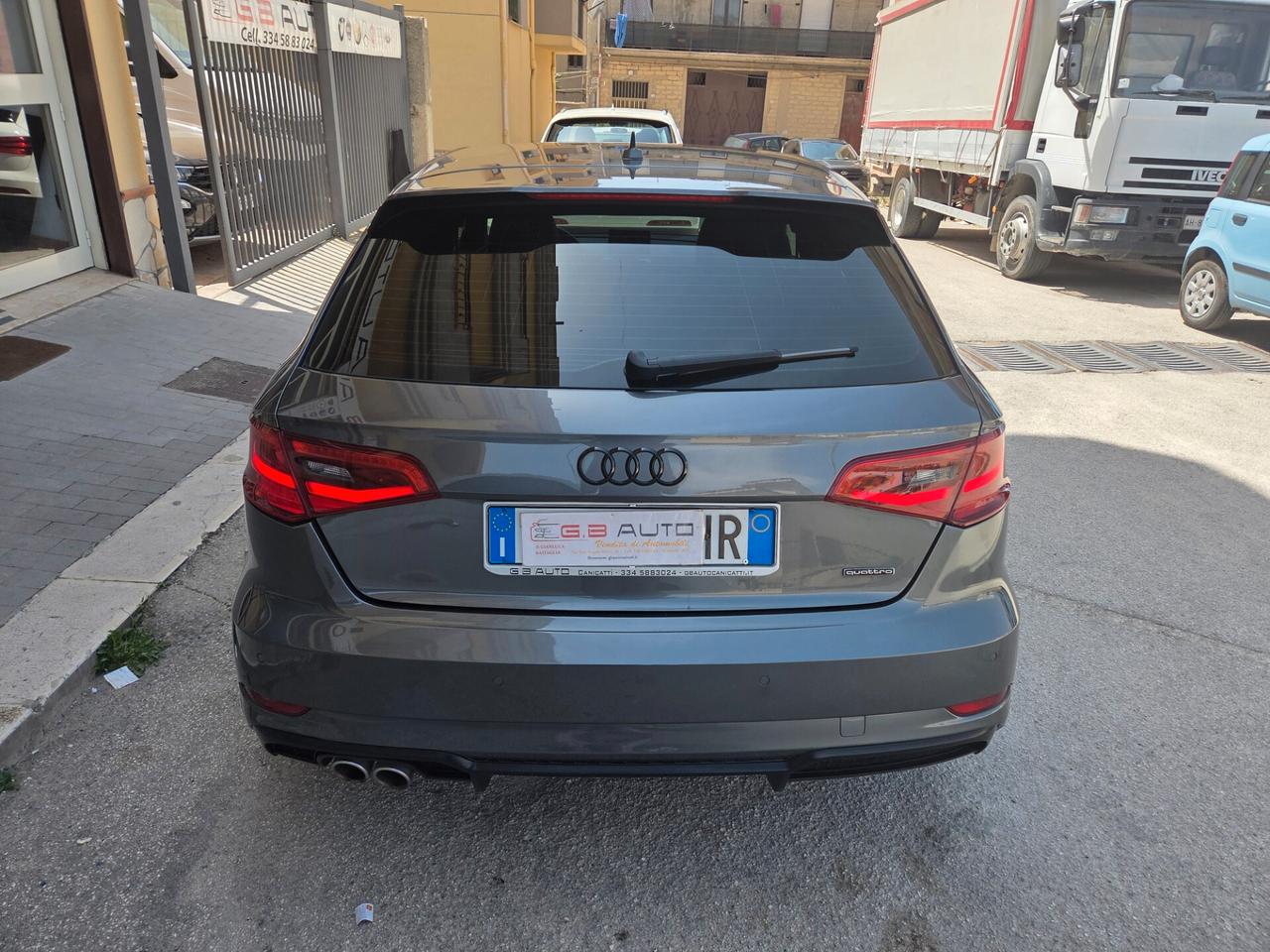 AUDI A3 S3 S-LINE 2.0 TDI 184 CV DA VETRINA KM CERTIFICATI