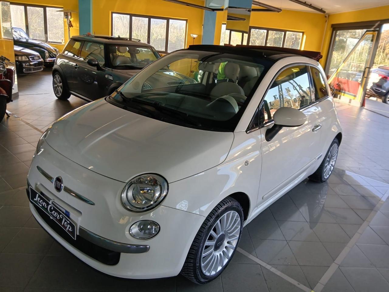 Fiat 500 C 0.9 TwinAir Turbo Lounge cabrio pelle rossa full