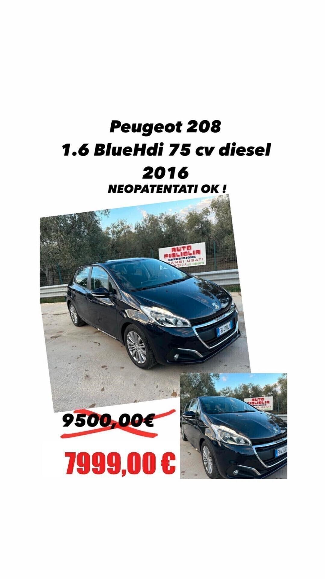 Peugeot 208 BlueHDi 75cv --NEOP OK 2016