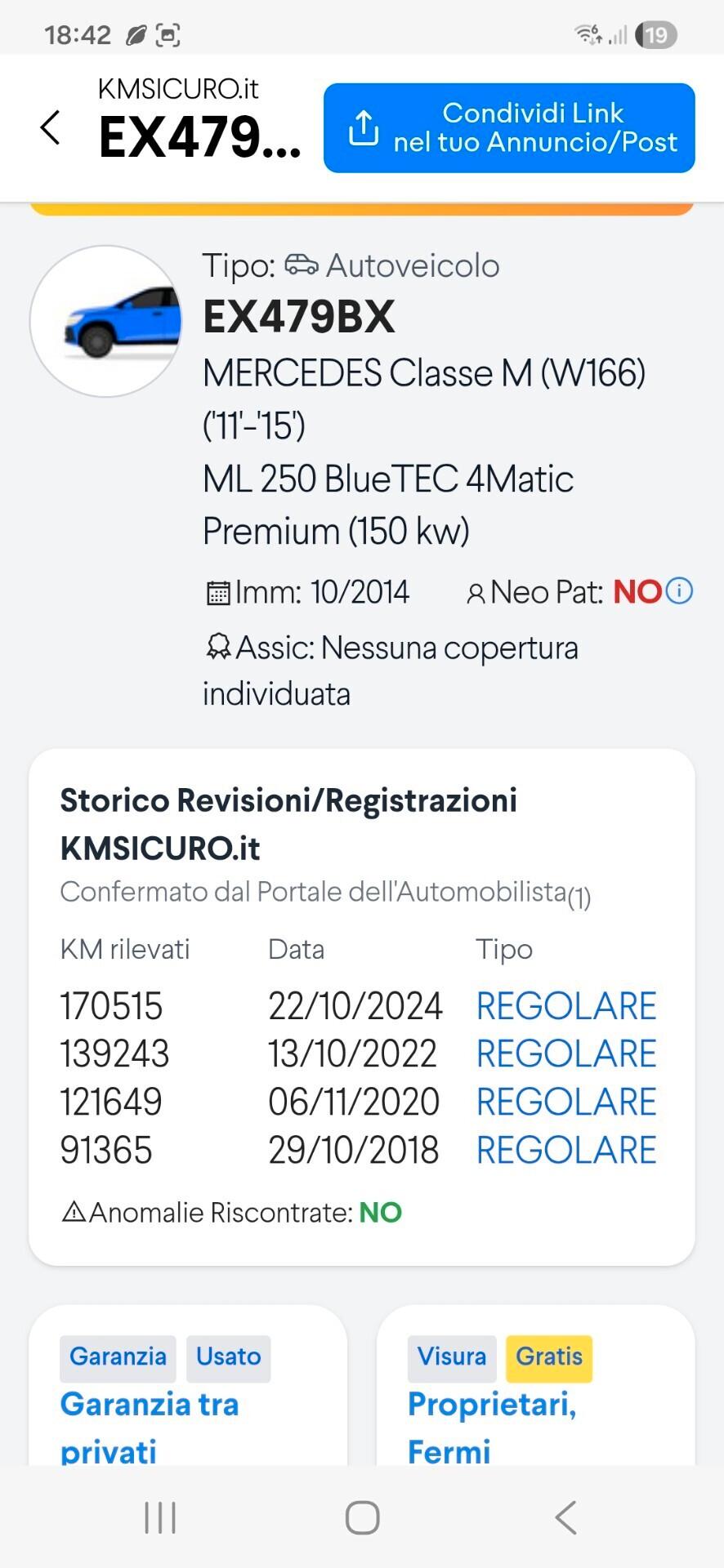 Mercedes-benz ML 250D 4Matic Premium garantita 12 mesi