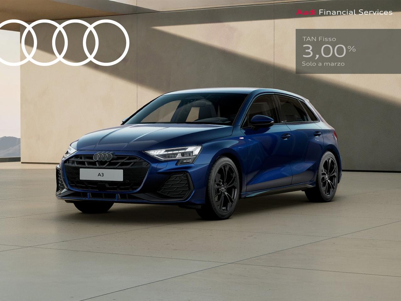 Audi A3 sportback 1.5 tfsi mhev s line edition 150cv s-tronic