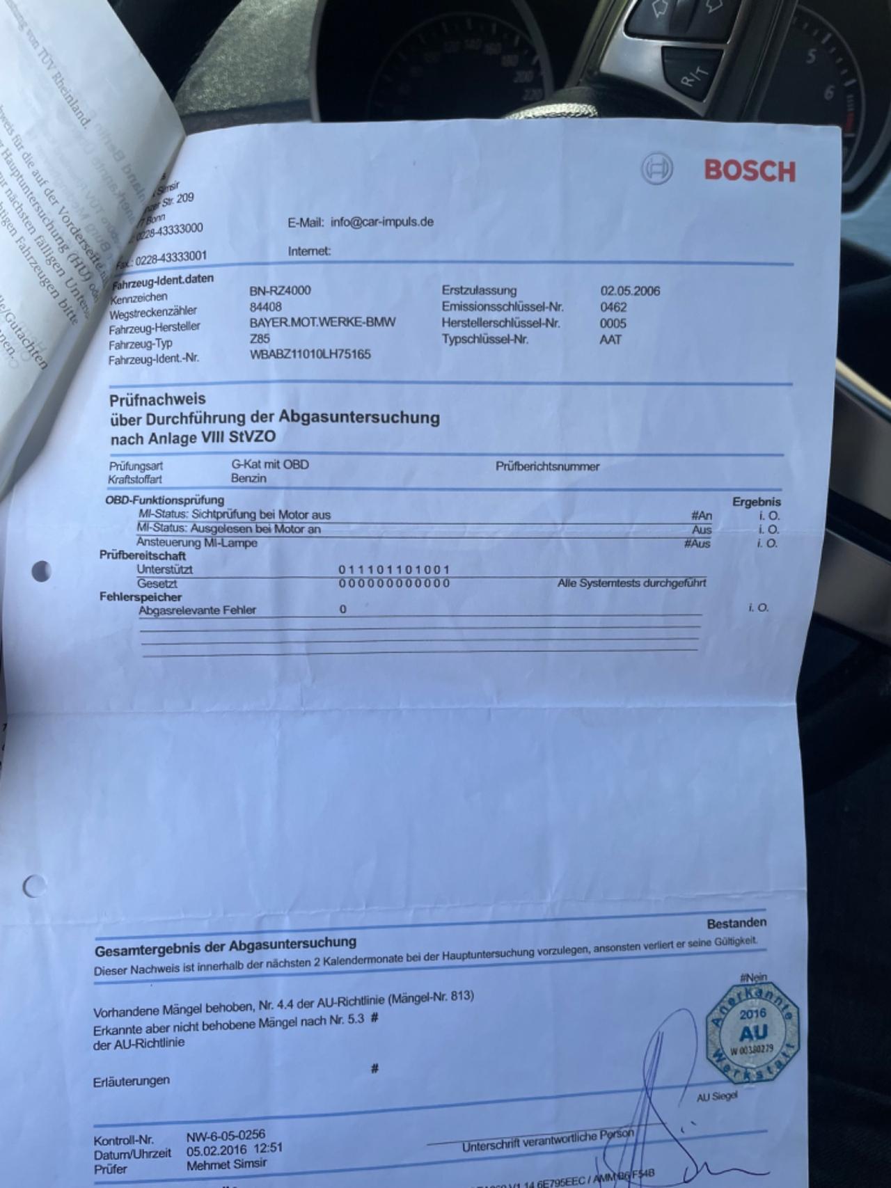 Bmw Z4 2.0i cat Roadster - Tagliandi Certificati