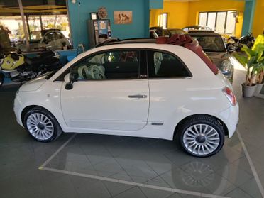 Fiat 500 C 0.9 TwinAir Turbo Lounge cabrio pelle rossa full
