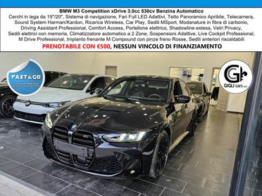 BMW M3 M3 Comp Tetto C.19" 20" Harman Kardon Carbonio Led