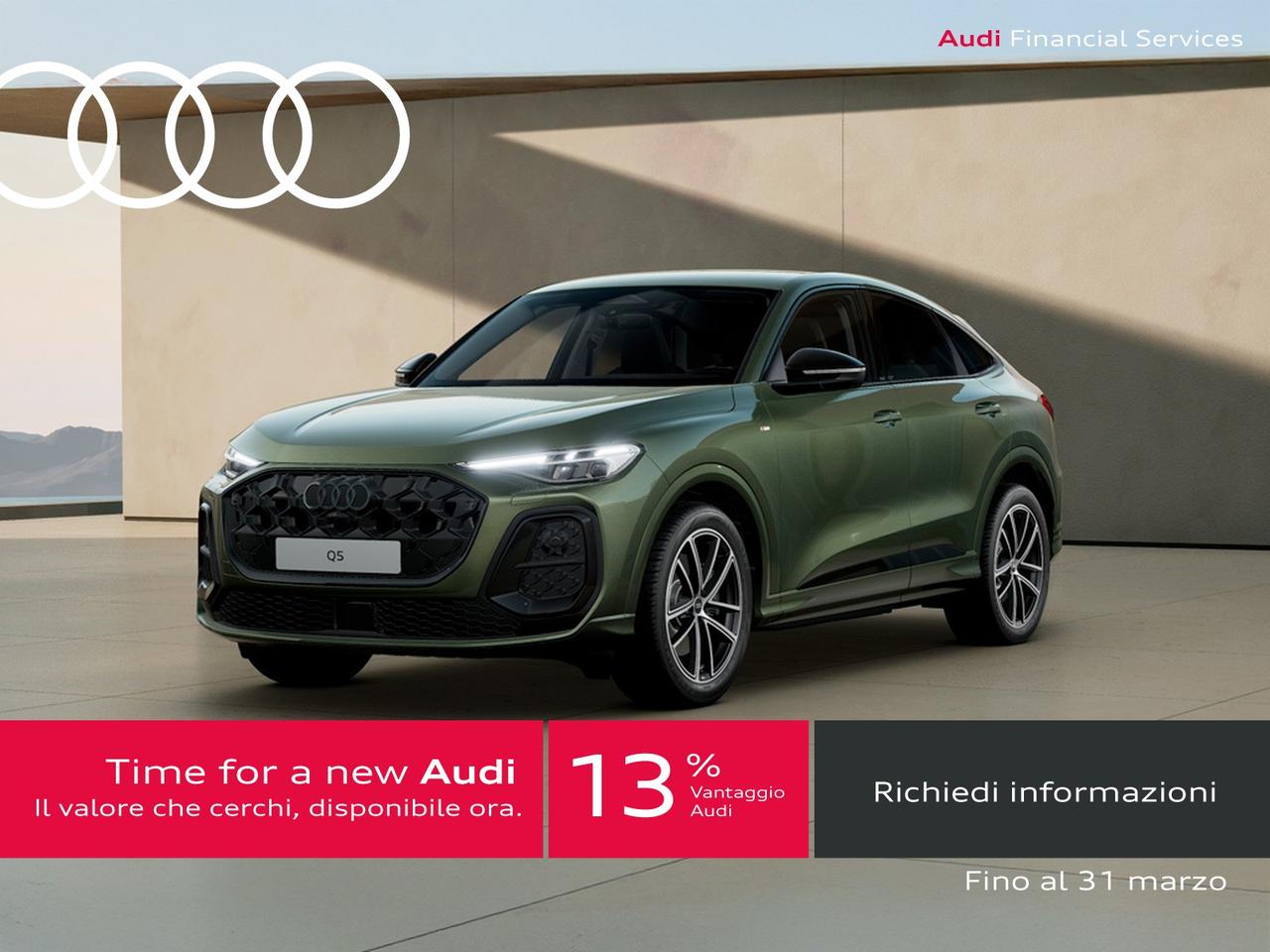 Audi Q5 sportback 2.0 tdi mhev+ s line edition quattro 204cv s-tronic