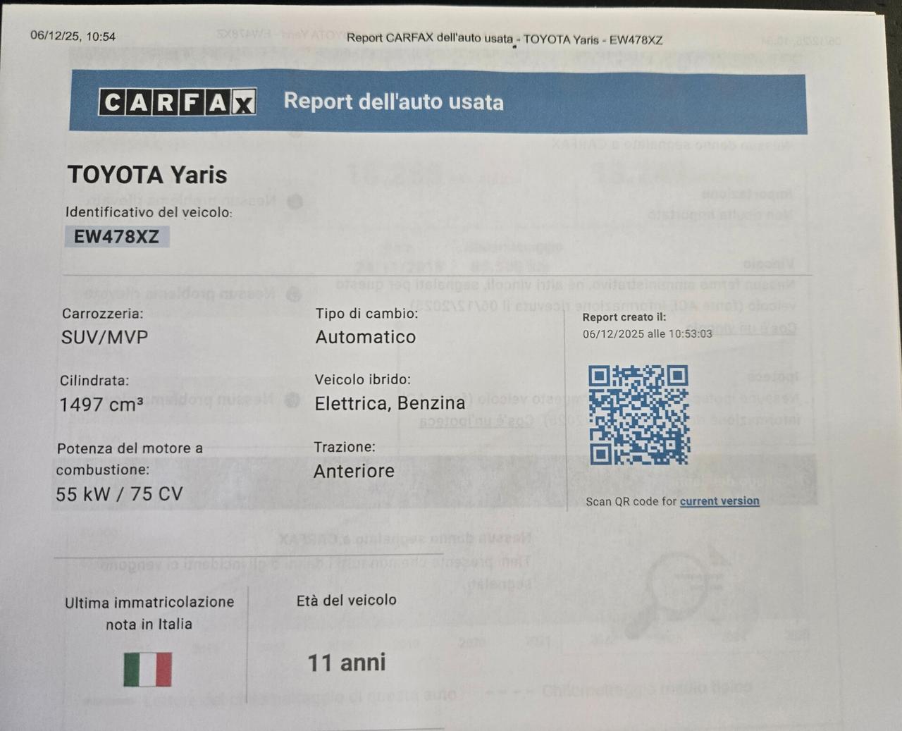 Toyota Yaris 1.5 Hybrid 5 porte Active