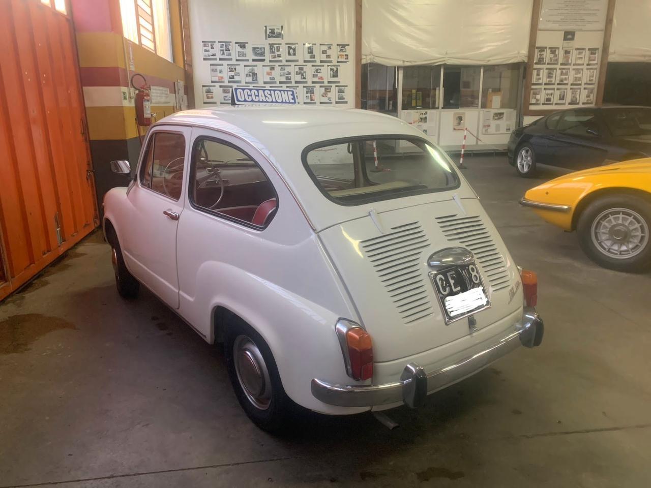 Fiat 600 D fanalone asi targhe nere conservato-riverniciata