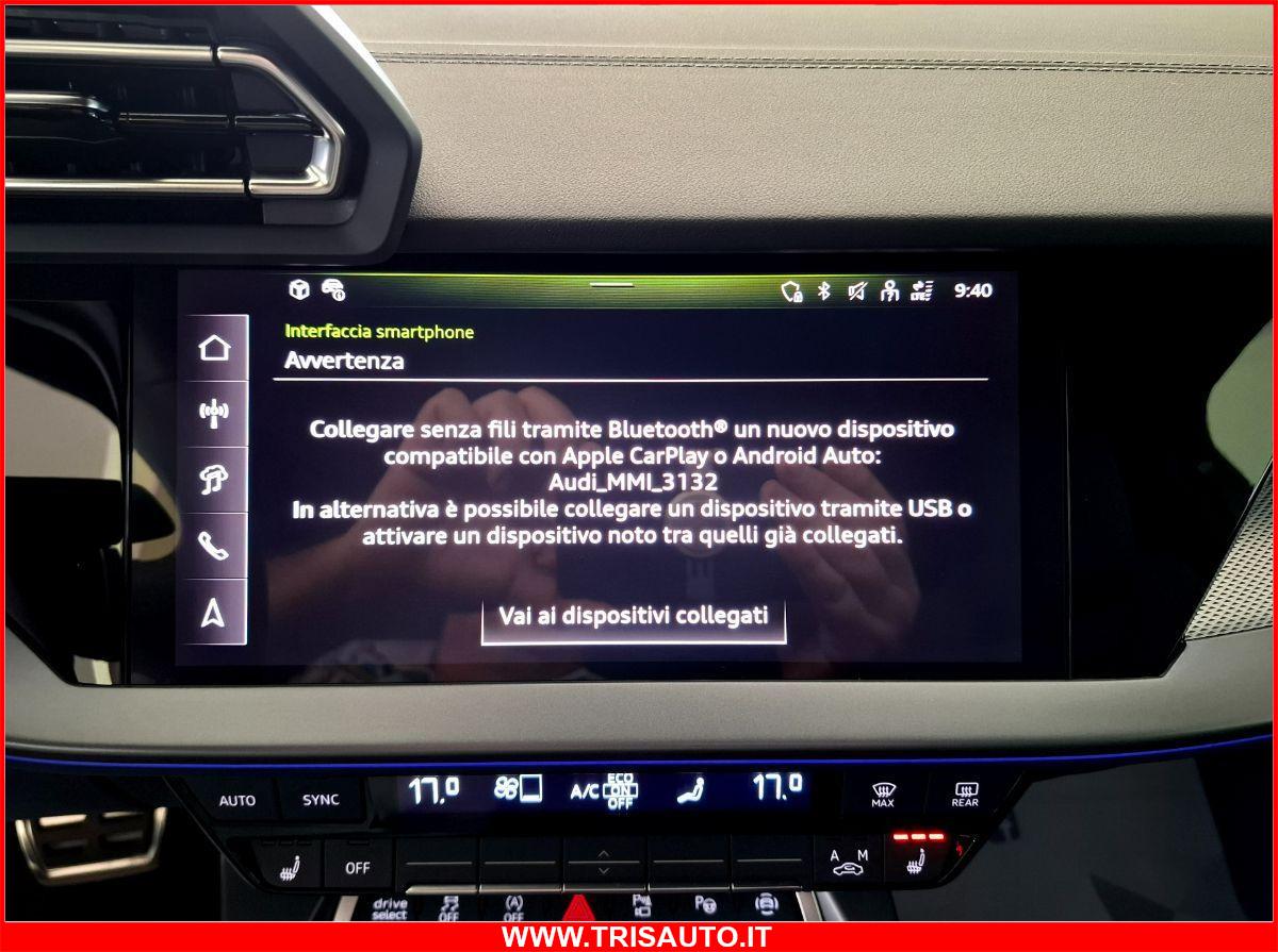 AUDI A3 SPB 35 2.0 Tdi S-tronic S-line Edition (MATRIX+PELLE+ANDROID+APPLE)