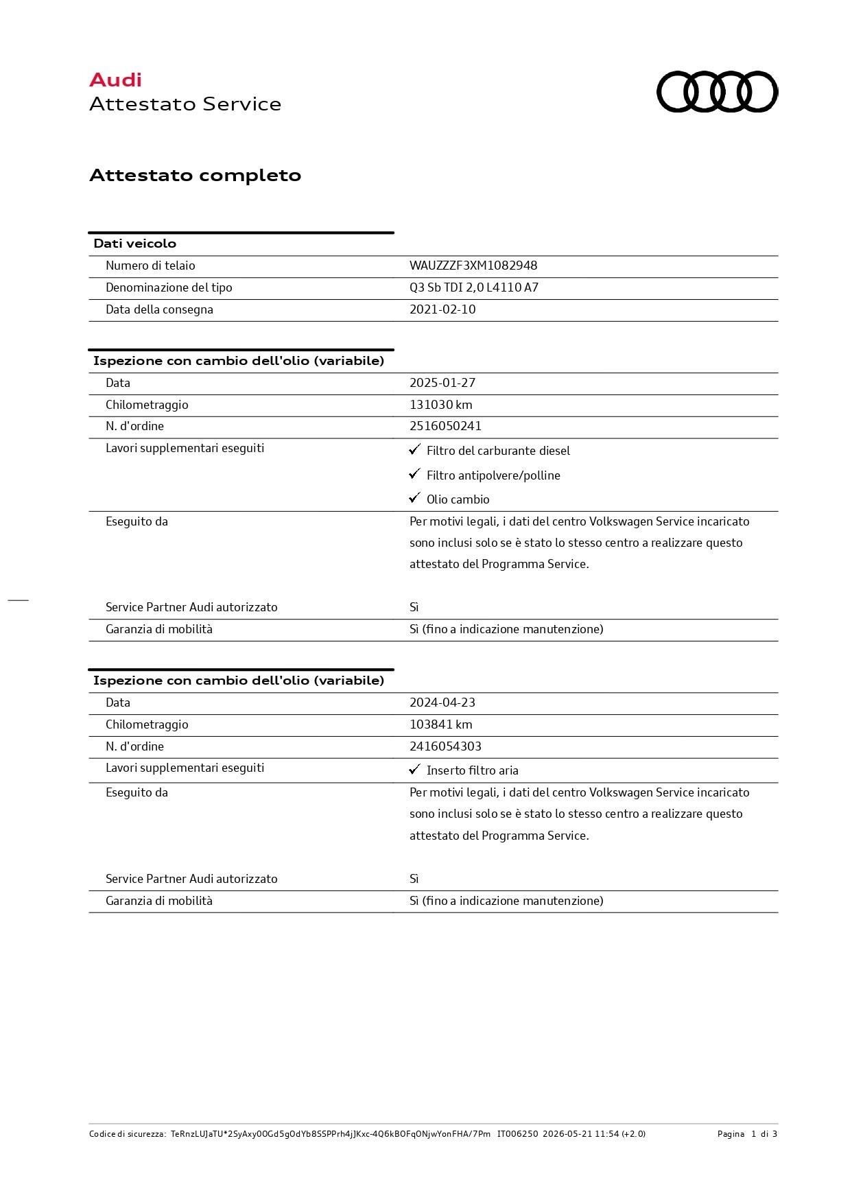 Audi Q3 SPB Sportback 35 2.0 tdi S-TRONIC Business ADVANCED