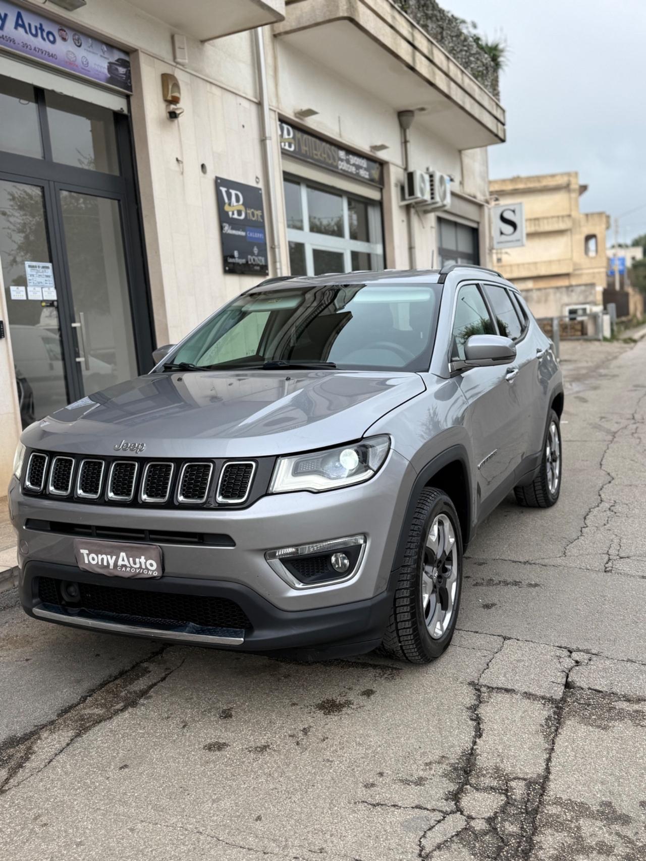 Jeep Compass 2.0mjt Limited 4wd 140cv auto NAVI FULL LED,INTERNI IN PELLE, KM CERTIFICATI JEEP,UNI PROP.