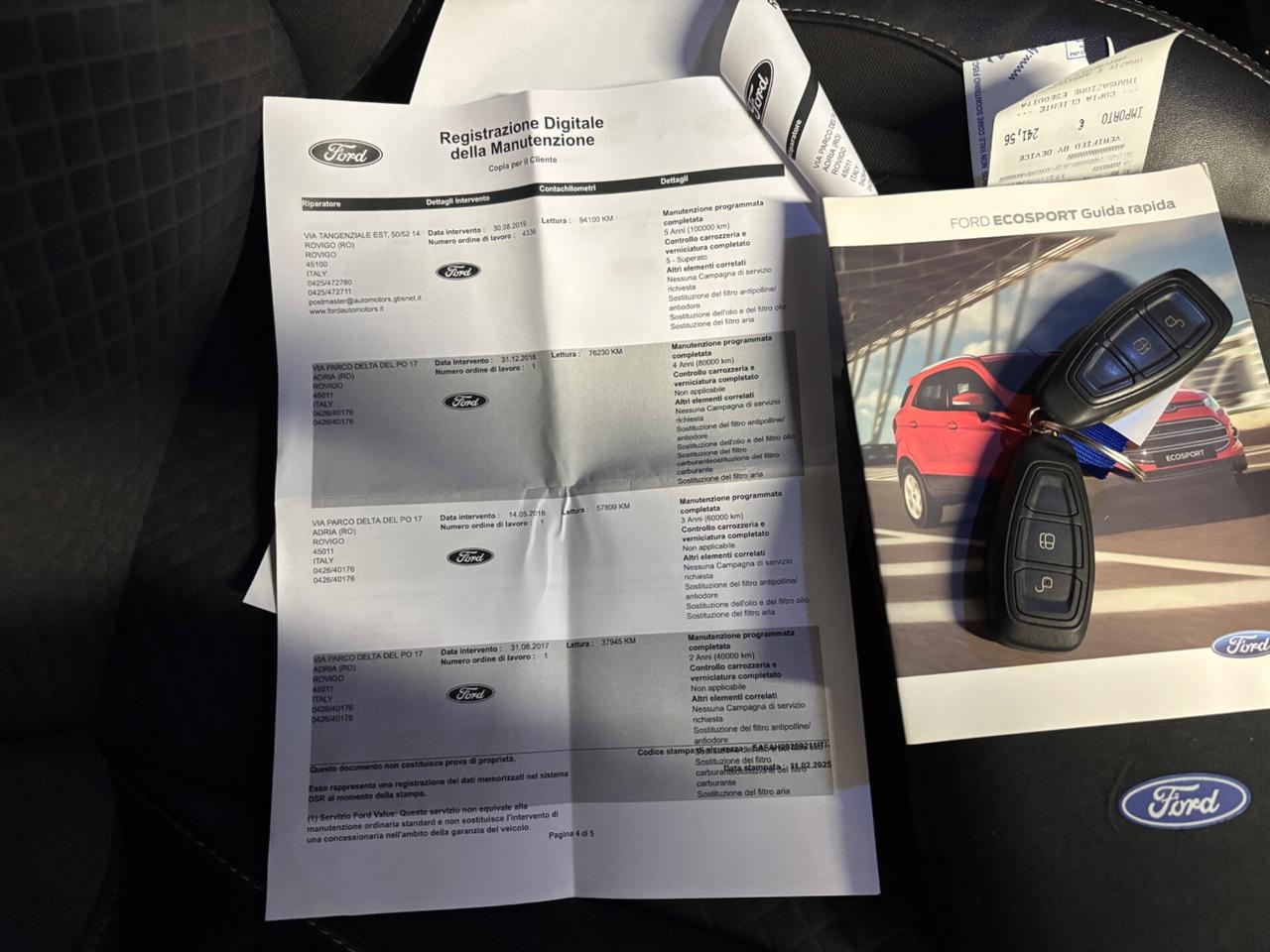 Ford EcoSport 1.5 TDCi 95 CV Titanium S GANCIO TRAINO