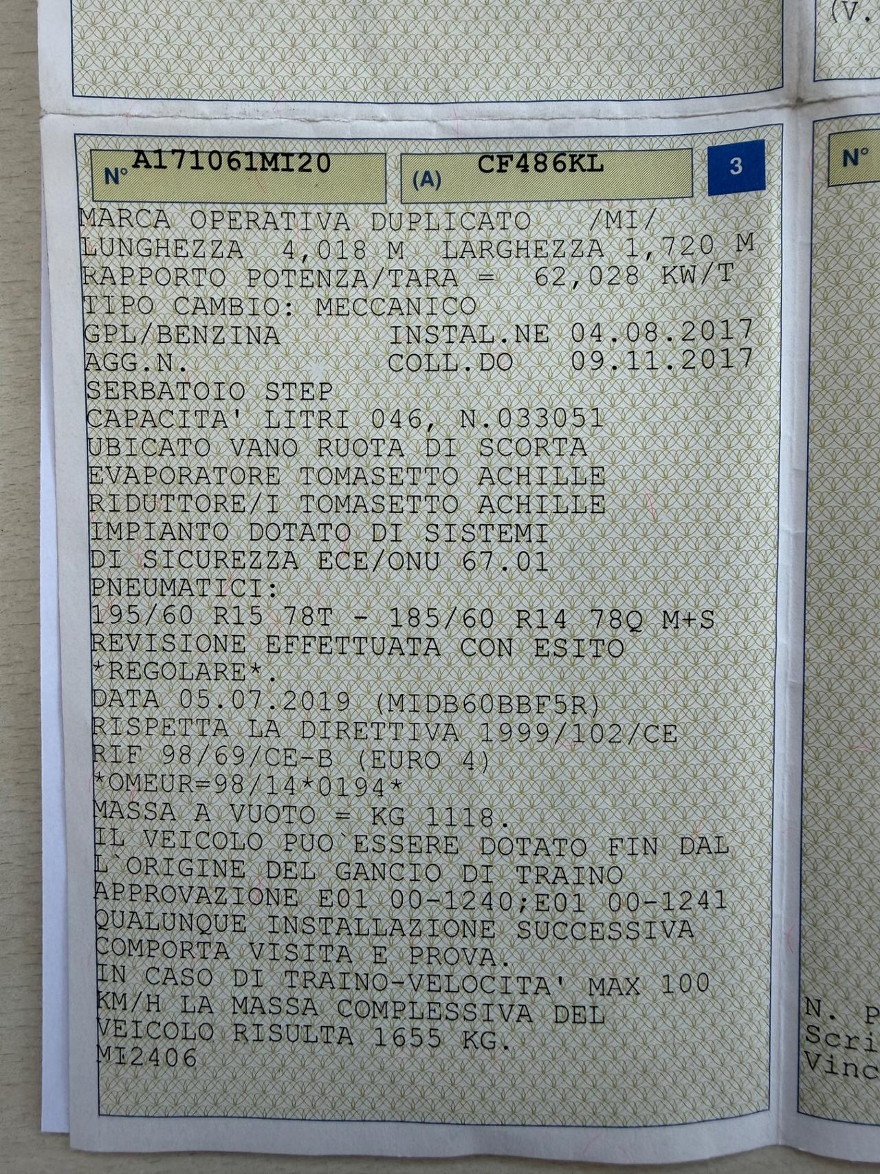 Ford Fusion 1.6 benzina-gpl euro4 COMERCIANTI