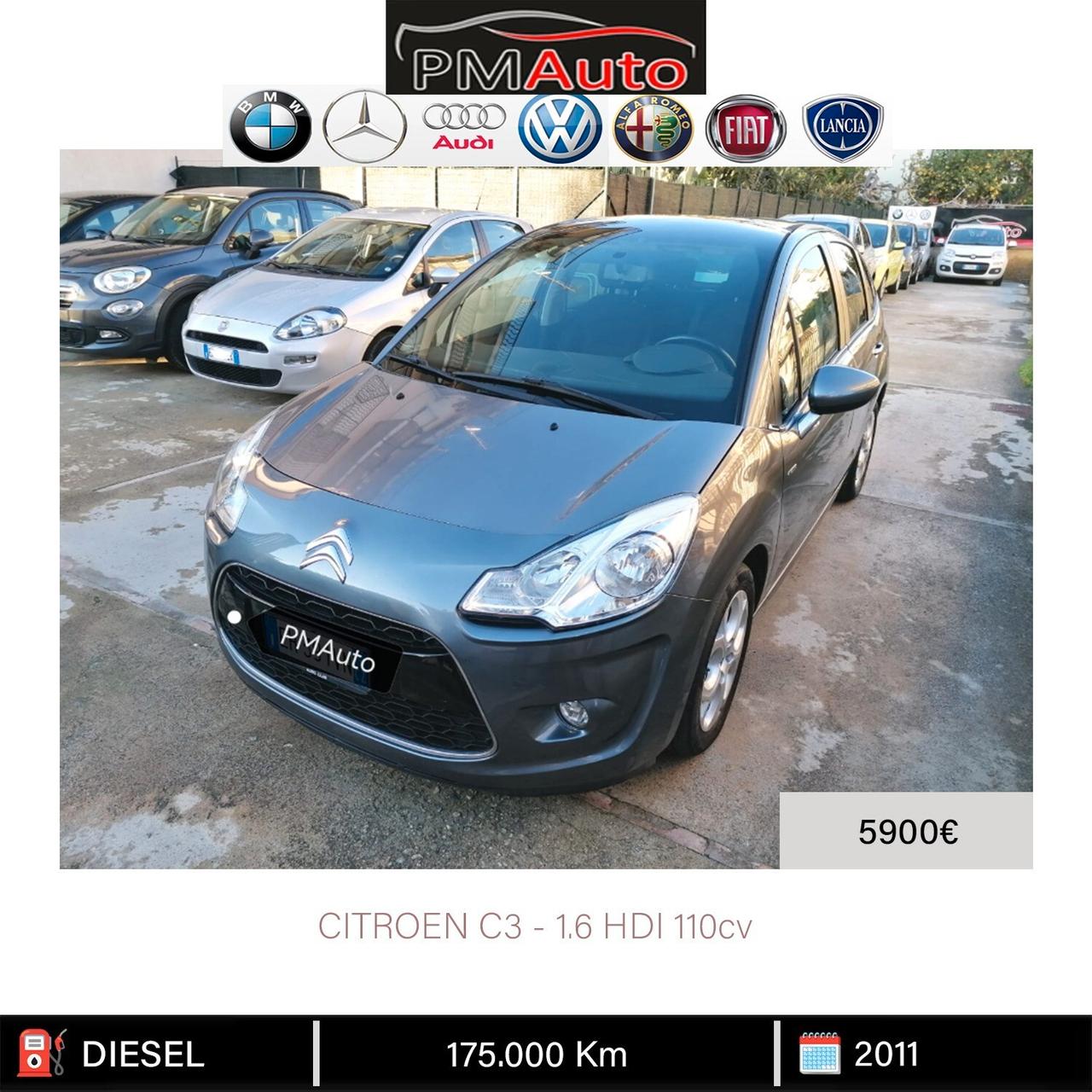 Citroen C3 1.6 e-HDi 110 Exclusive-Navy-Tetto