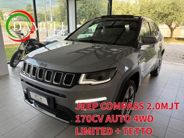 Jeep Compass JEEP COMPASS 2.0 MJT 170cv AUTO 4WD LIMITED + TETTO