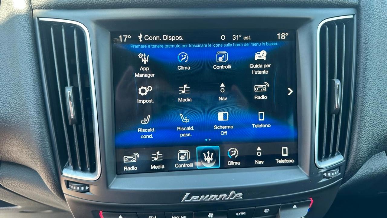 Maserati Levante 3.0 Diesel 275 CV KM CERTIFICATI-UNICO PROPRIETARIO