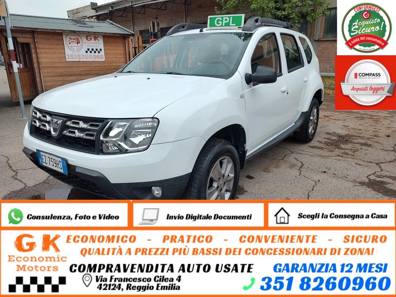 Dacia Duster 1.6 110CV 4x2 GPL Lauréate, CON SCADENZA NEL 2035, OK NEOPATENTATI, GARANZIA L.12 MESI